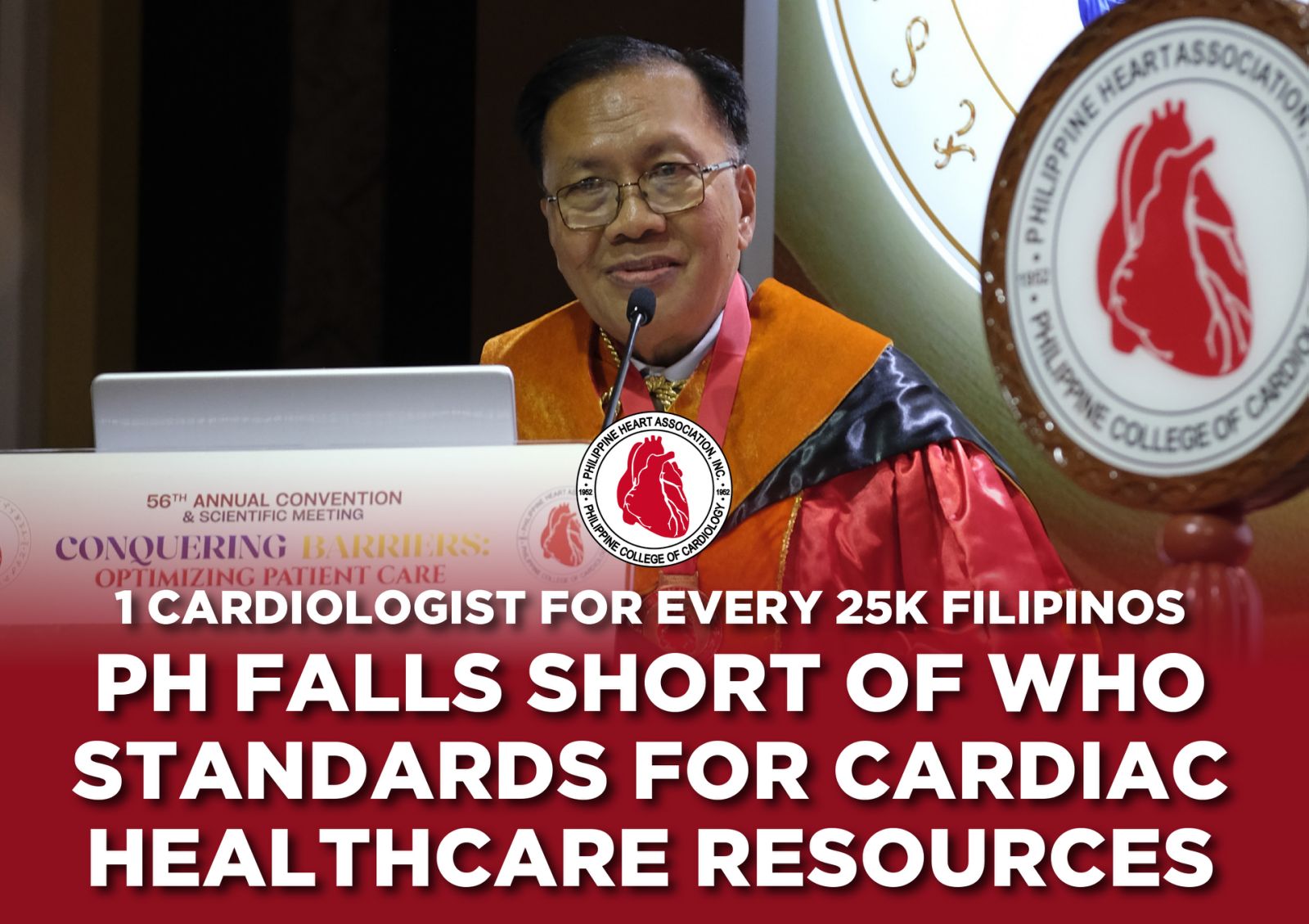 1 Cardiologist for every 25K Filipinos PH falls short of WHO standards for Cardiac Healthcare Resources