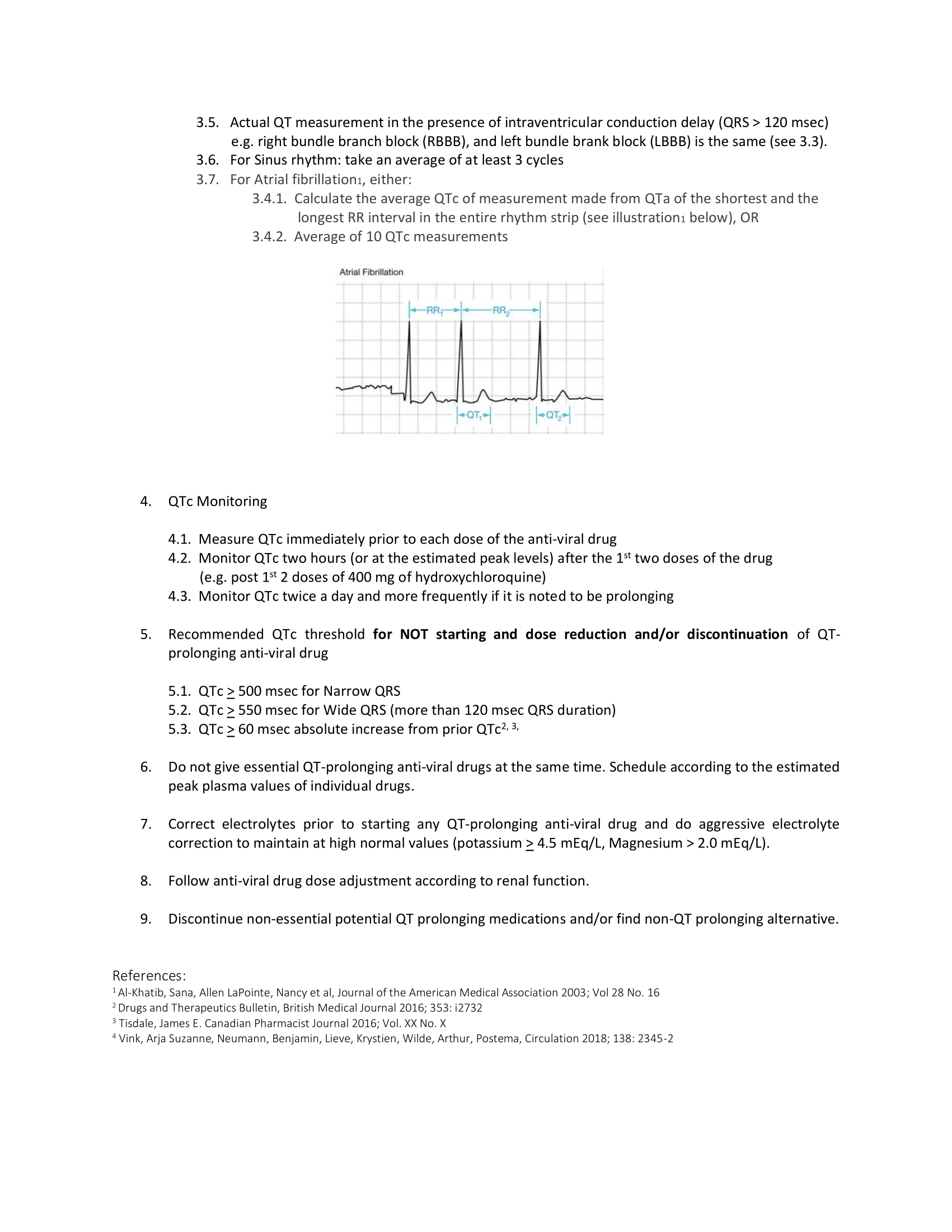 CONSENSUS STATEMENT FOR DECREASING THE RISK OF TORSADES DE POINTES IN PATIENTS ON QT PROLONGING COVID 19 ANTI VIRAL DRUGS 1 2